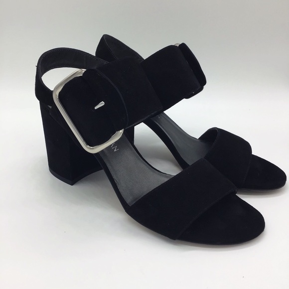 Stuart Weitzman Shoes - Stuart Weitzman Black Velour Sandals 7.5 M